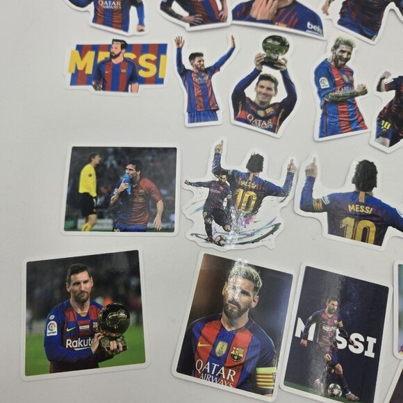 50 Piece Lionel Messi Soccer Star Stickers Football Rakuten 10 Qatar Pro - Picture 9 of 12